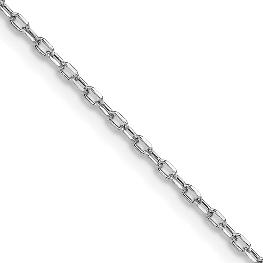14k White Gold 3mm Semi-solid D/C Open Link Cable Chain (4.30 grams)