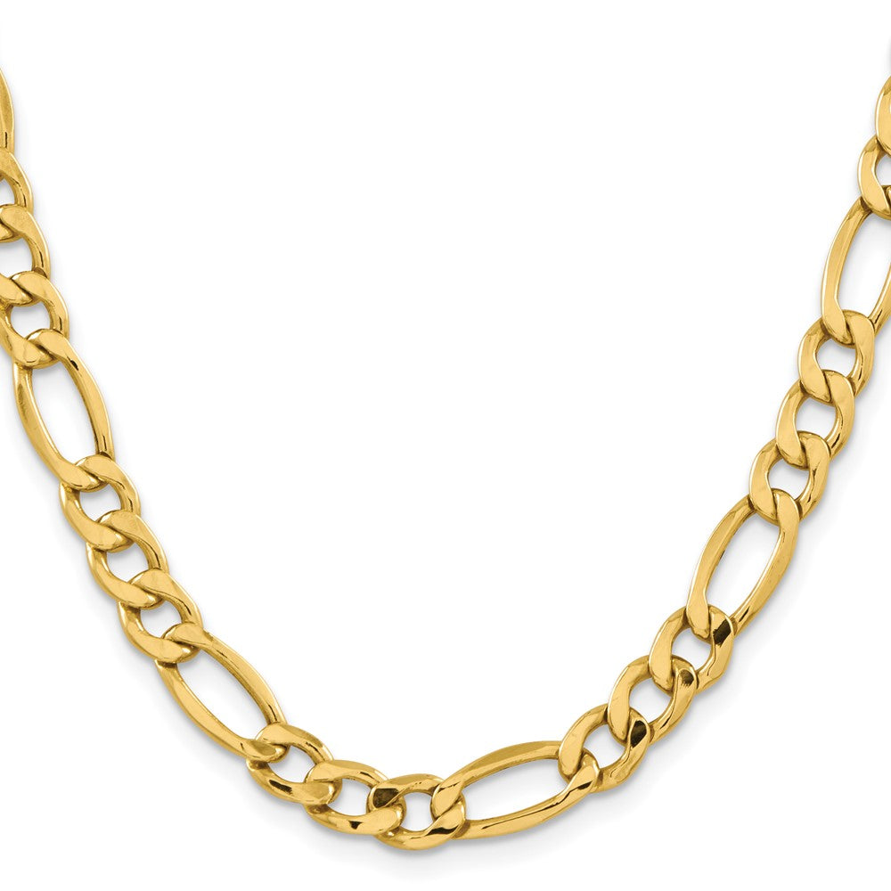 14k 8.5mm Semi-Solid Figaro Chain (19.01 grams)