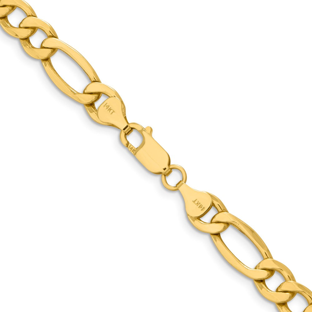 14k 8.5mm Semi-Solid Figaro Chain (19.01 grams)