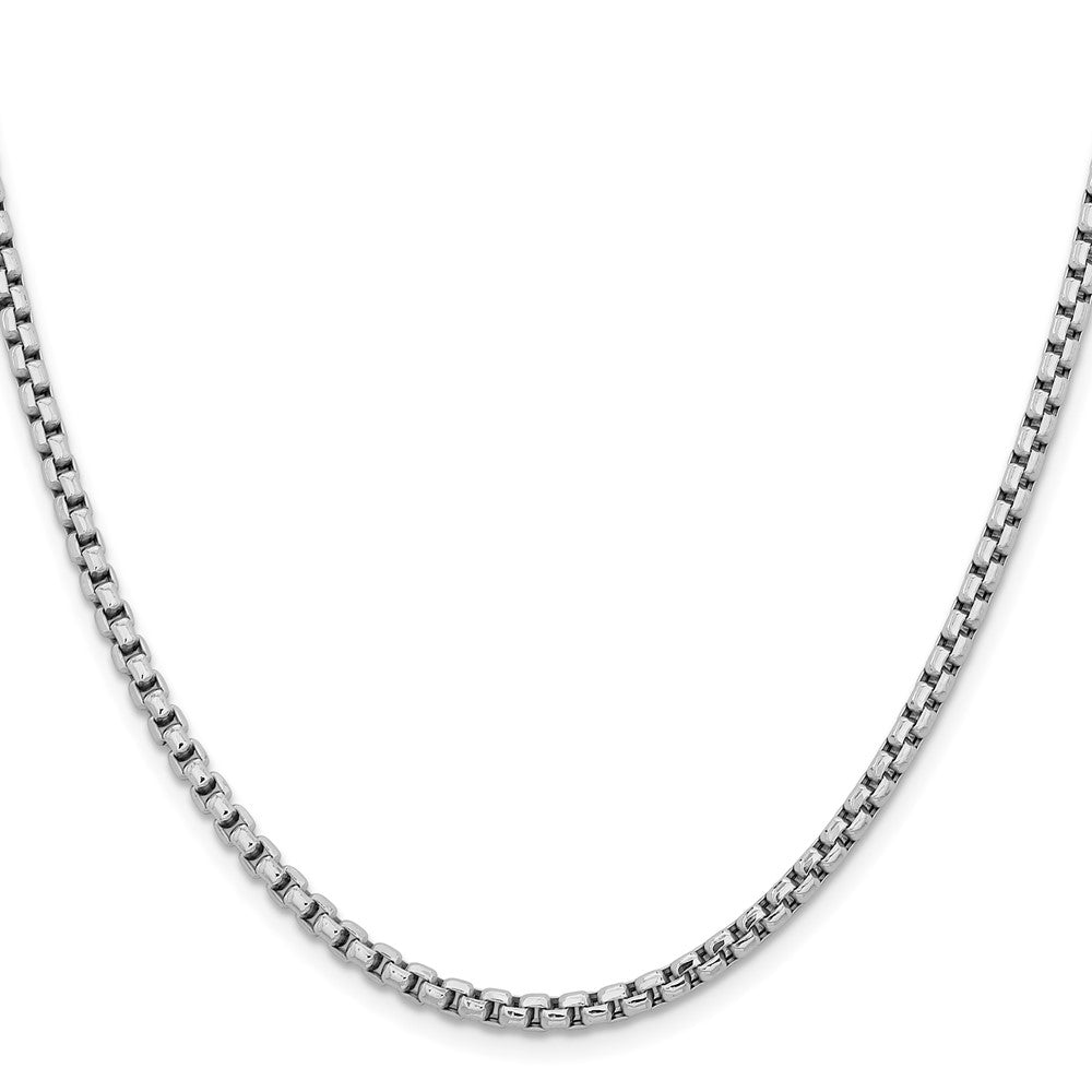 14k WG 3.6mm Semi-Solid Round Box Chain (11.54 grams)