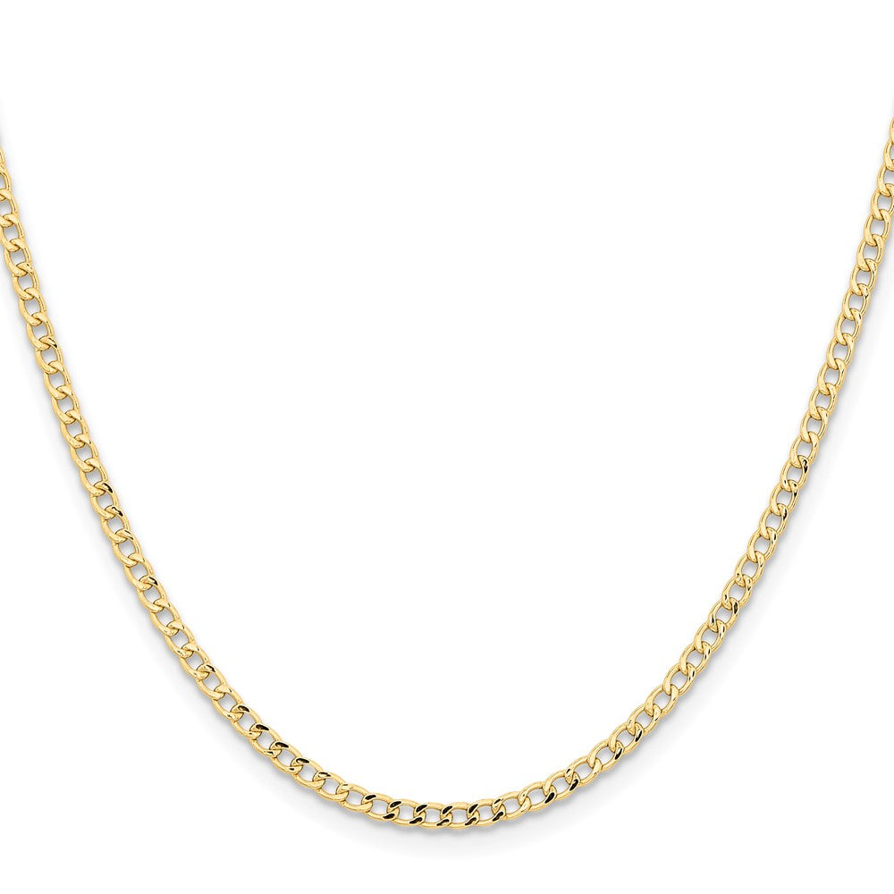 14k 2.85mm Semi-Solid Curb Chain (2.52 grams)