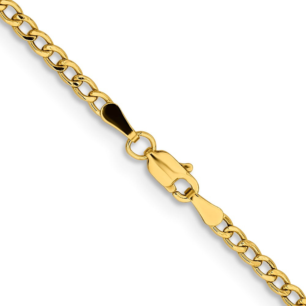 14k 2.85mm Semi-Solid Curb Chain (2.52 grams)