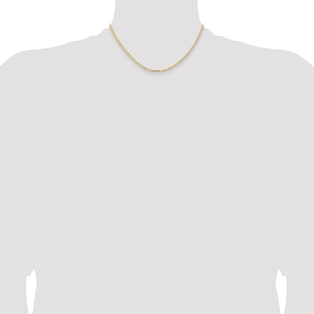 14k 2.85mm Semi-Solid Curb Chain (2.52 grams)