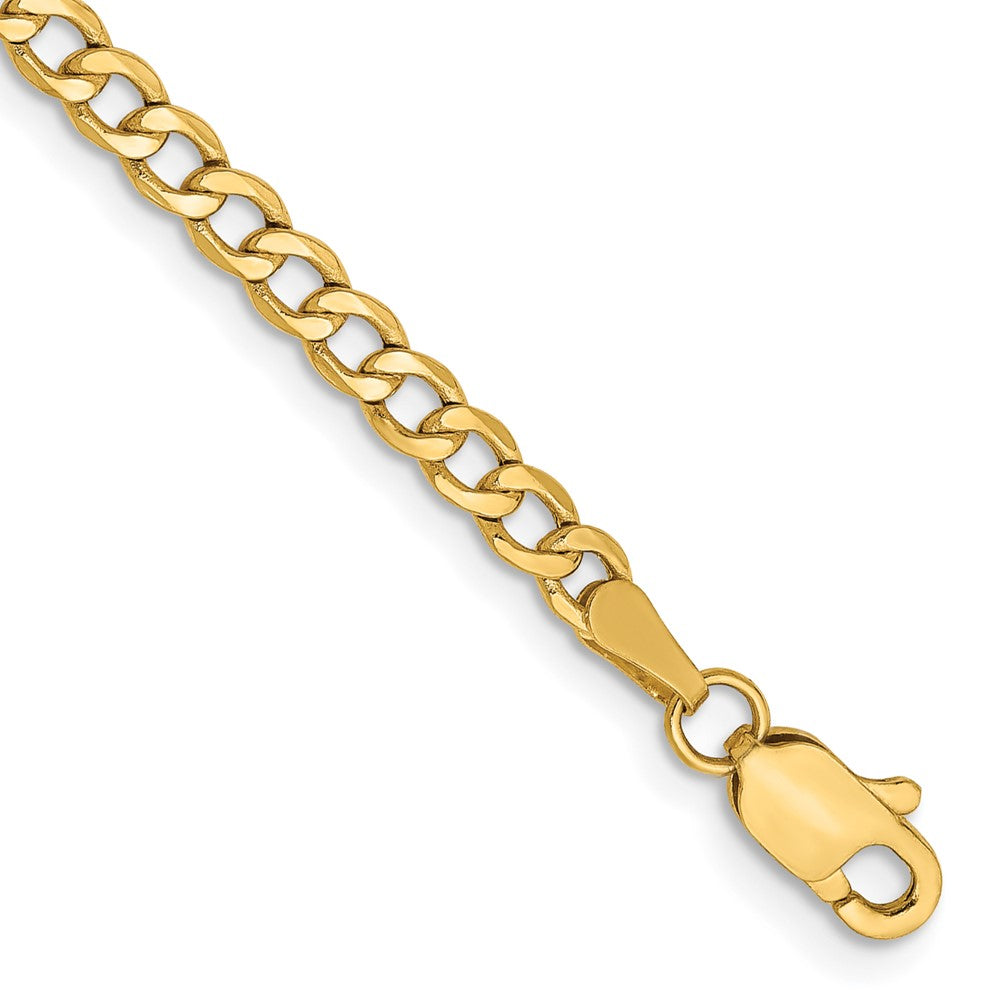 14k 2.85mm Semi-Solid Curb Chain Bracelet (1.33 grams)