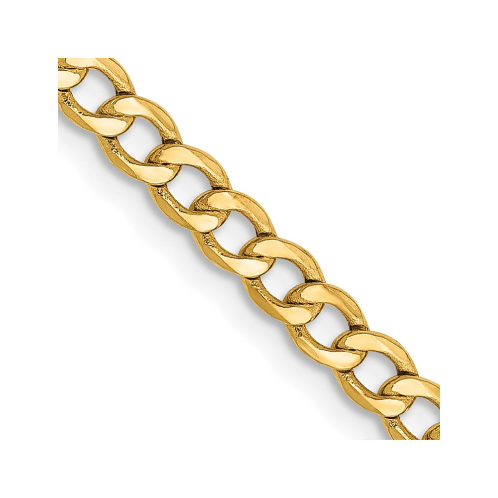 14k 2.85mm Semi-Solid Curb Chain (2.52 grams)