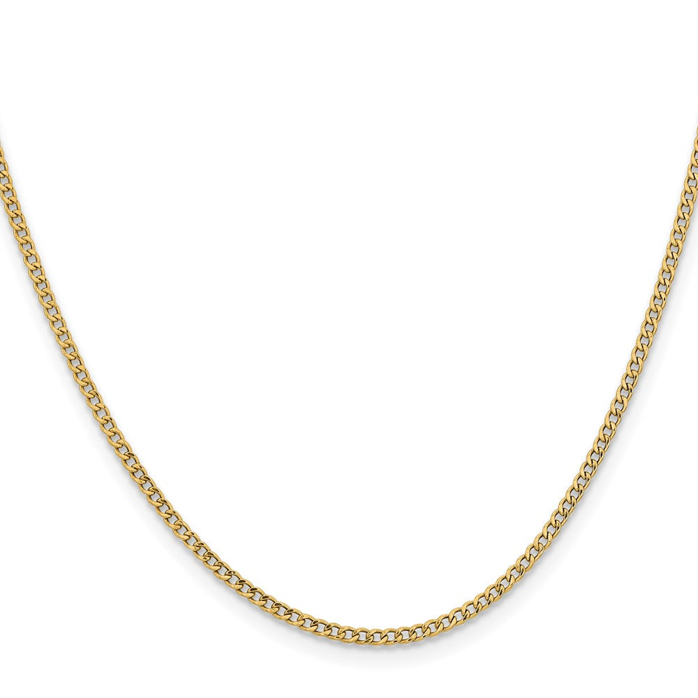 14k 1.85mm Semi-Solid Curb Chain (1.57 grams)