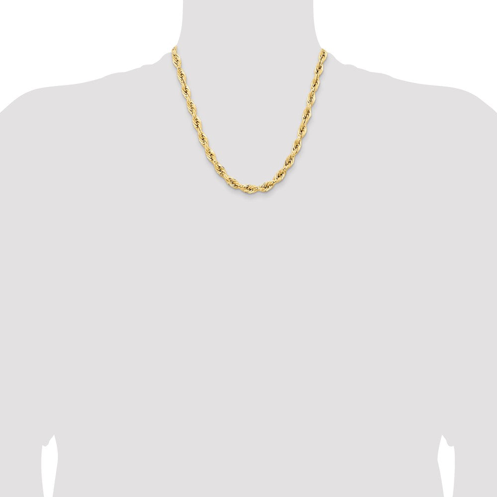 14ky 7.0mm Semi-Solid Rope Chain (12.86 grams)