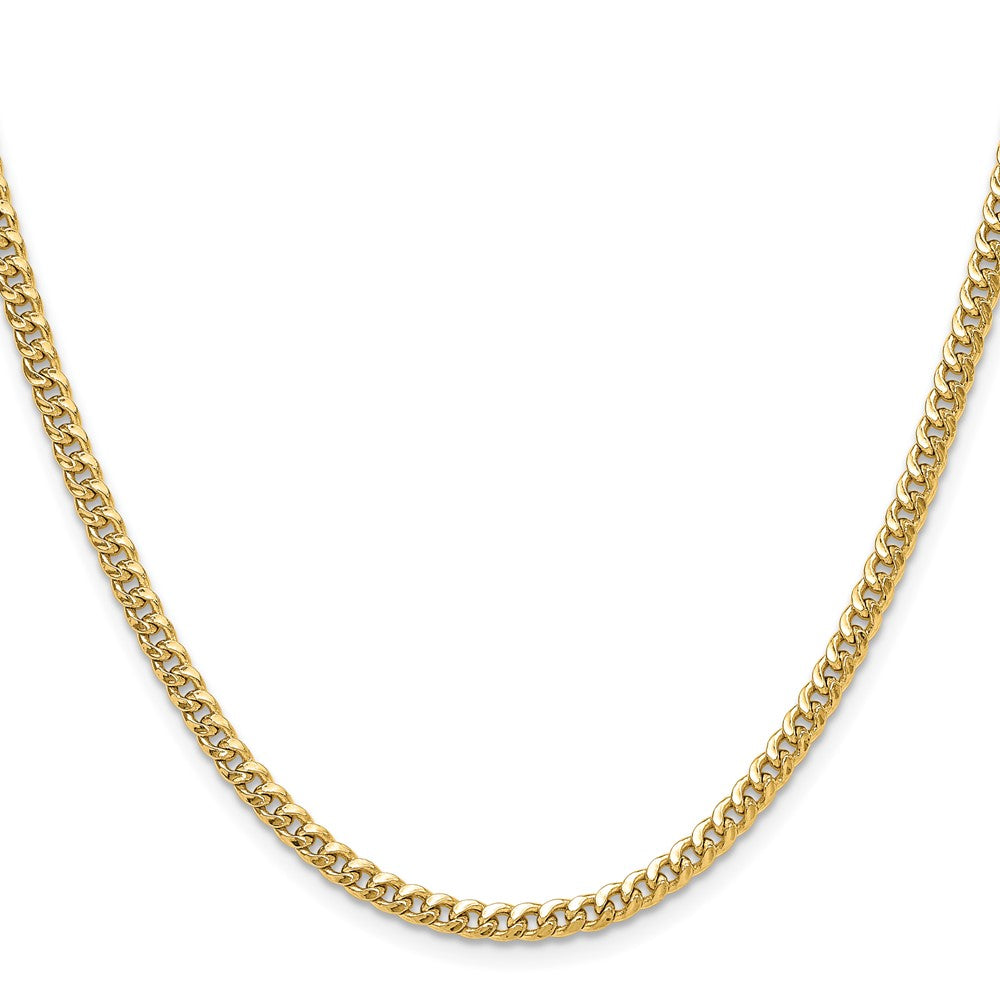 14k 3.5mm Semi-Solid Miami Cuban Chain (6.67 grams)