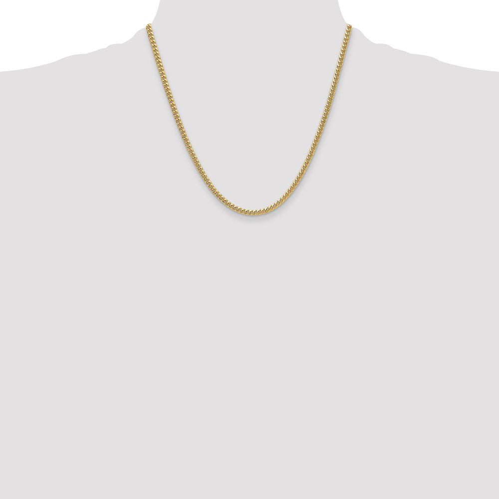 14k 3.5mm Semi-Solid Miami Cuban Chain (6.67 grams)