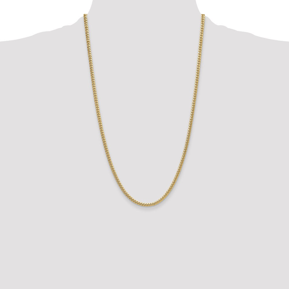 14k 3.5mm Semi-Solid Miami Cuban Chain (6.67 grams)