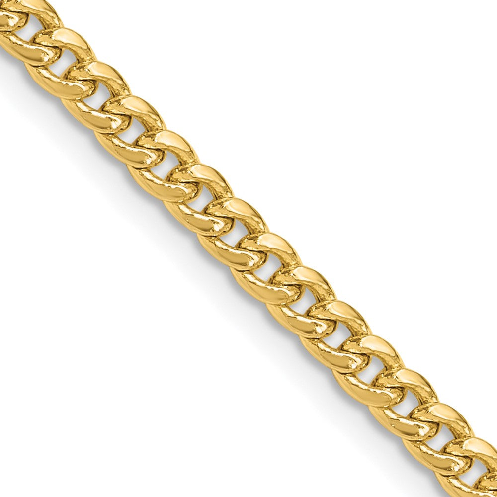 14k 3.5mm Semi-Solid Miami Cuban Chain (6.67 grams)