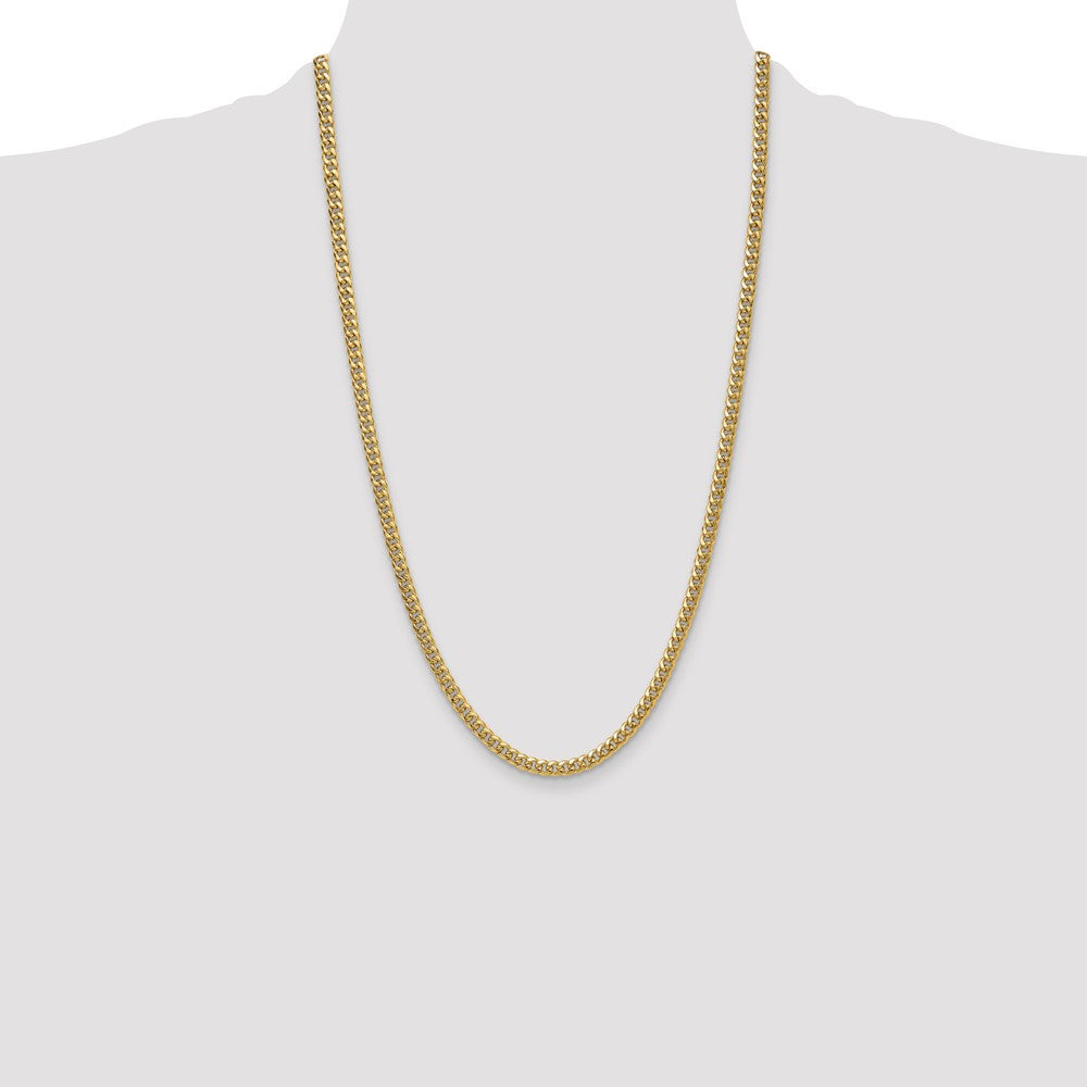 14k 4.5mm Semi-Solid Miami Cuban Chain (9.44 grams)