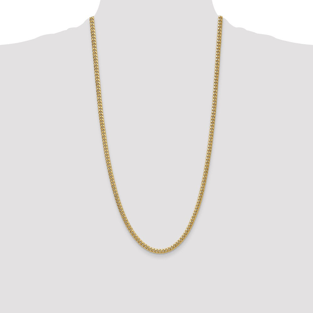 14k 4.5mm Semi-Solid Miami Cuban Chain (9.44 grams)