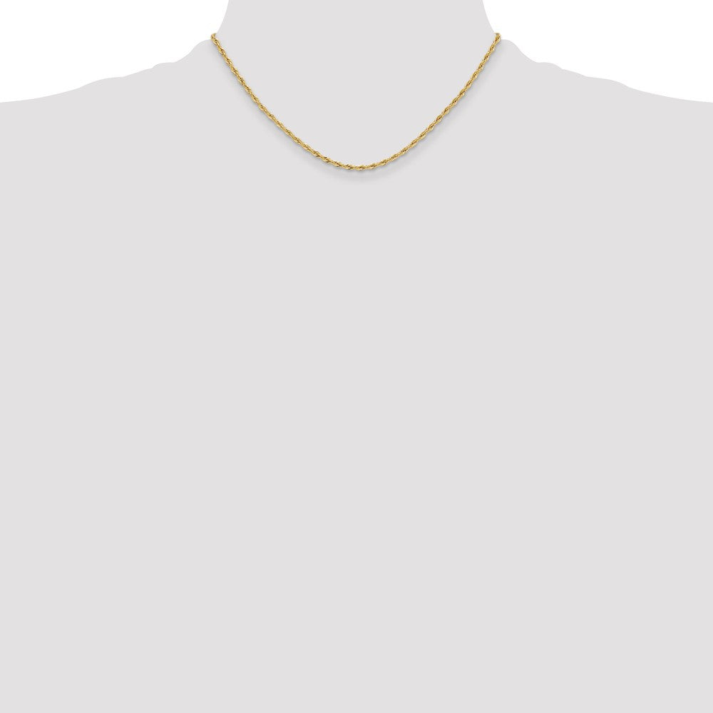 14ky 2.5mm Semi-Solid Rope Chain (2.20 grams)