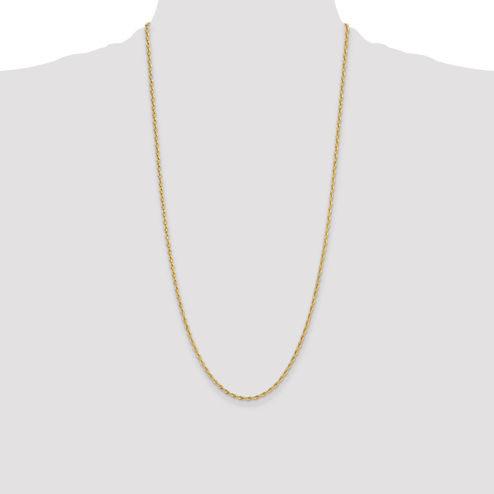 14ky 2.5mm Semi-Solid Rope Chain (2.20 grams)