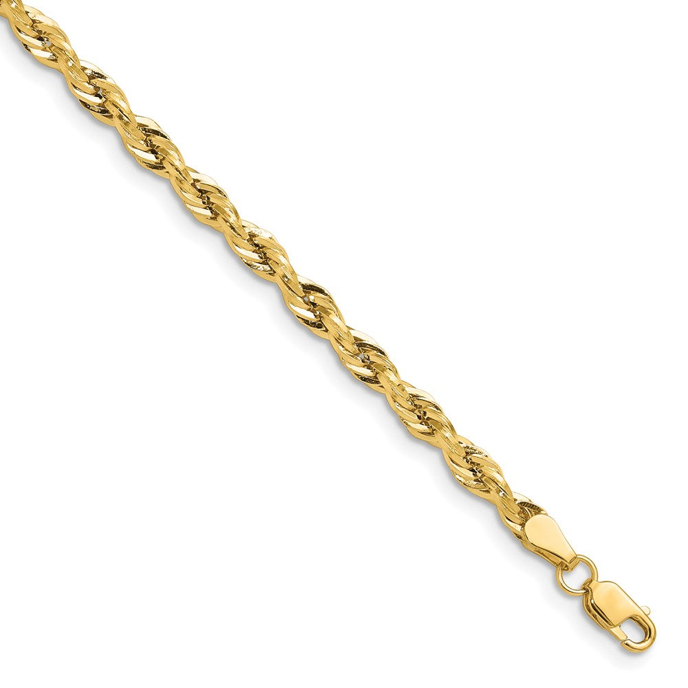 14ky 3.5mm Semi-Solid Rope Chain Bracelet (1.70 grams)