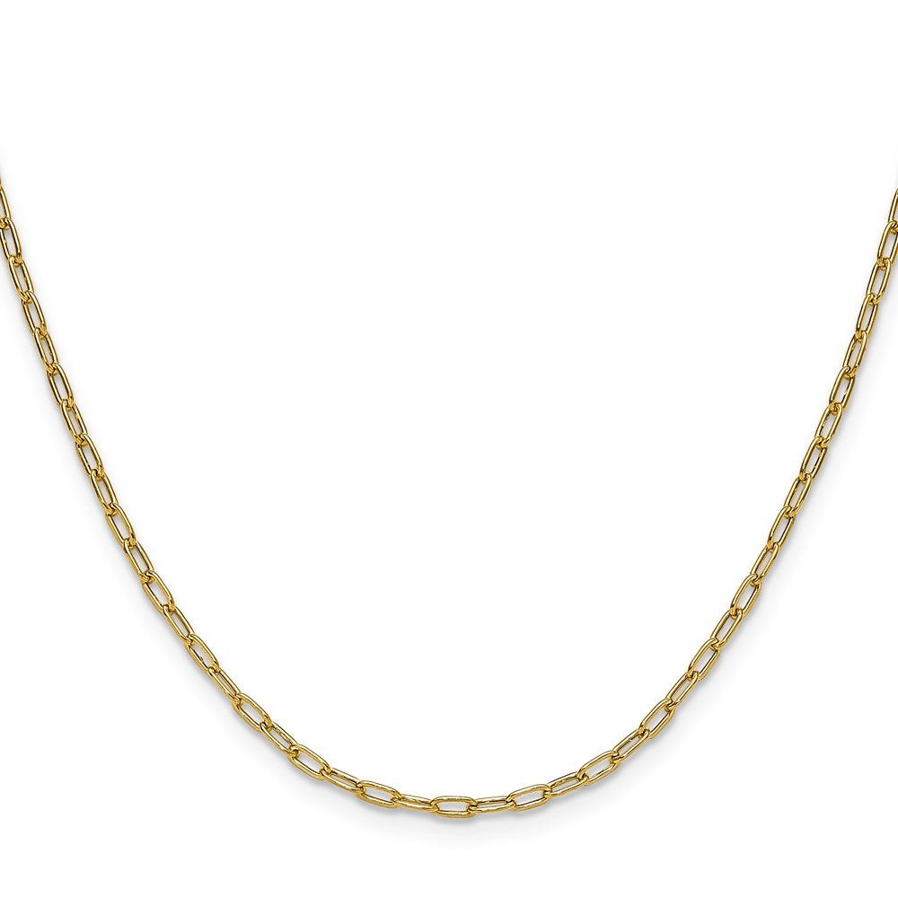 14k 2.2mm Semi-Solid Beveled Paperclip Chain (1.86 grams)