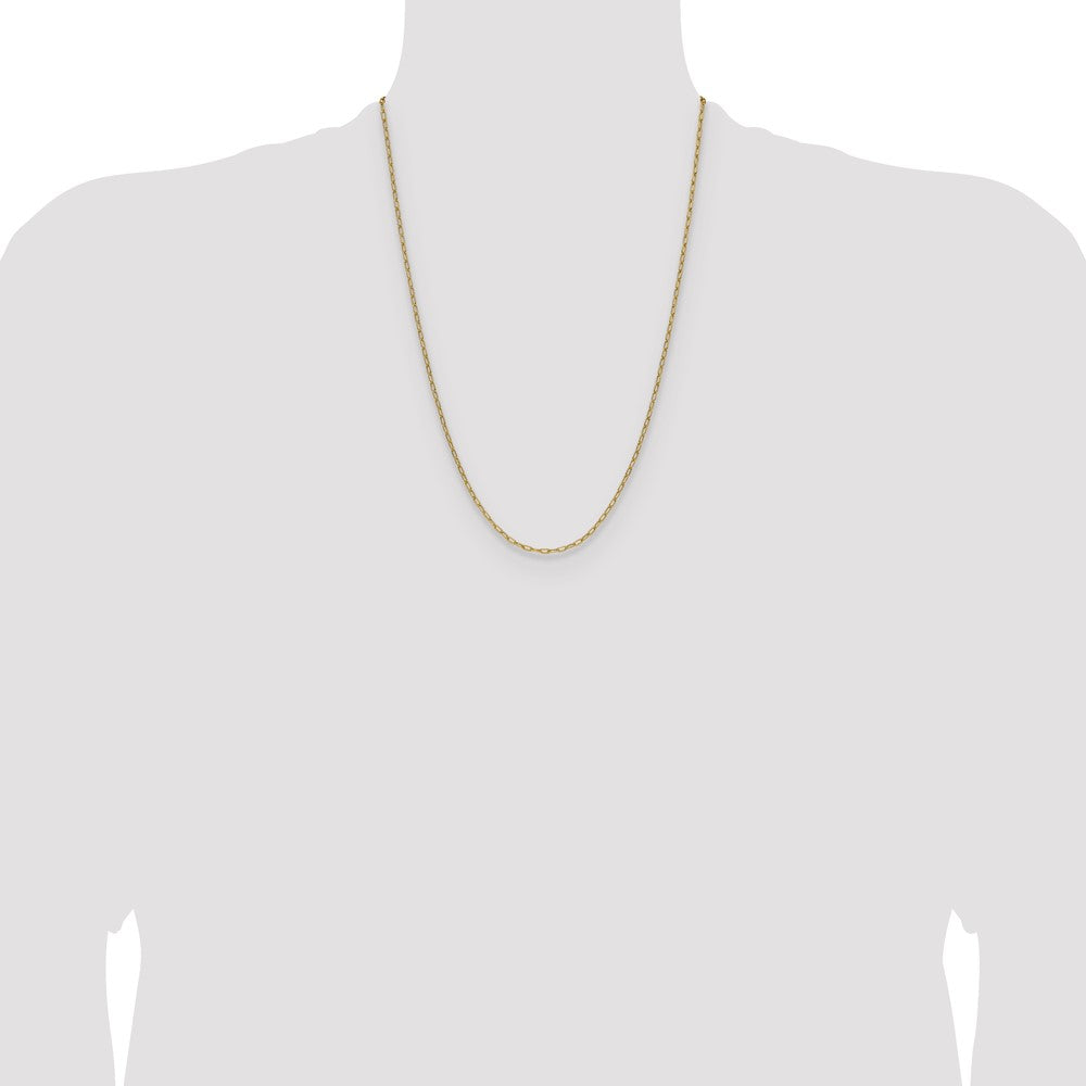 14k 2.2mm Semi-Solid Beveled Paperclip Chain (1.86 grams)