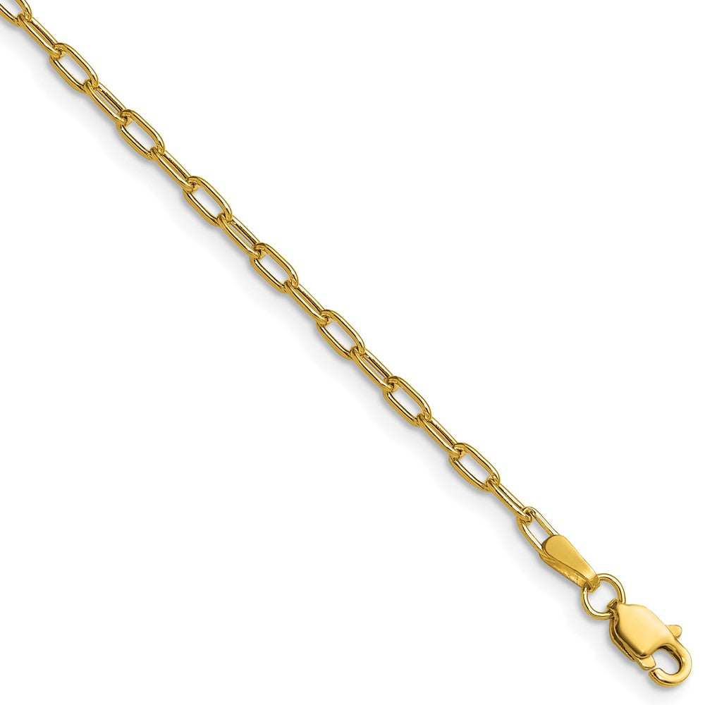 14k 2.2mm Semi-Solid Beveled Paperclip Chain (1.86 grams)