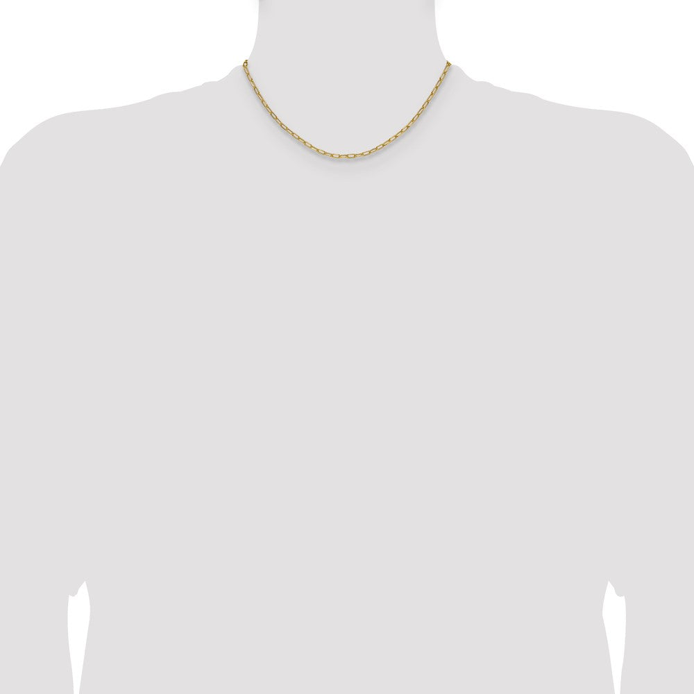 14k 3.0mm Semi-Solid Beveled Paperclip Chain (3.30 grams)