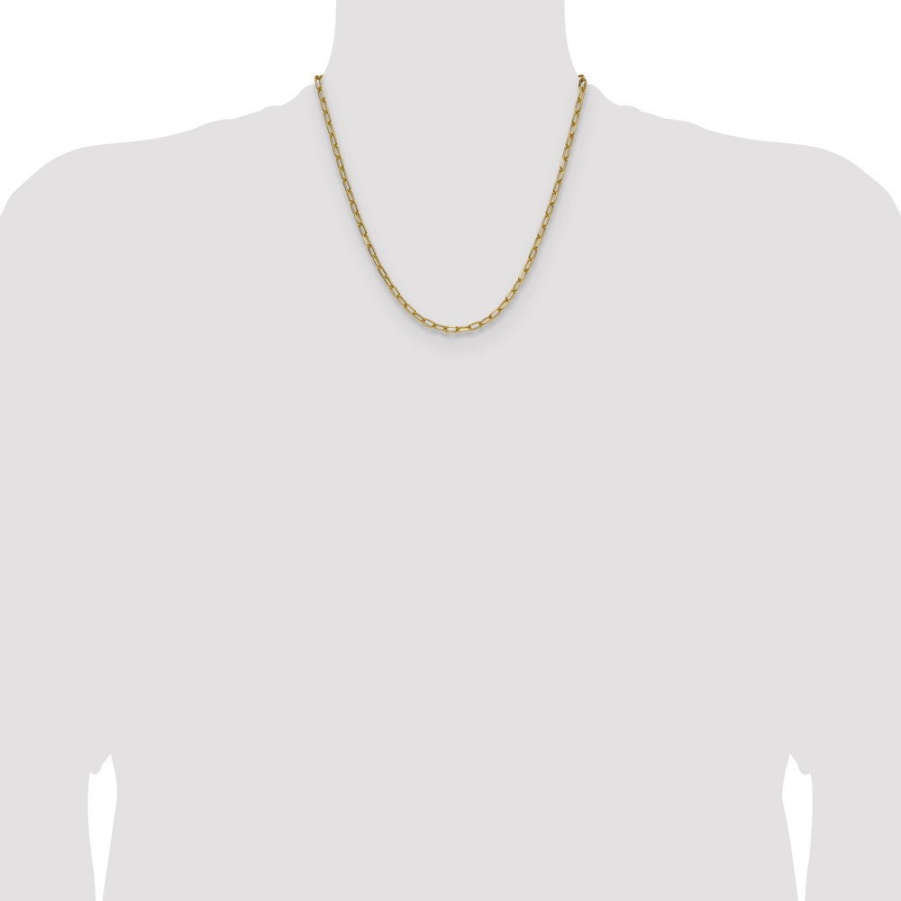 14k 3.7mm Semi-Solid Beveled Paperclip Chain (4.37 grams)