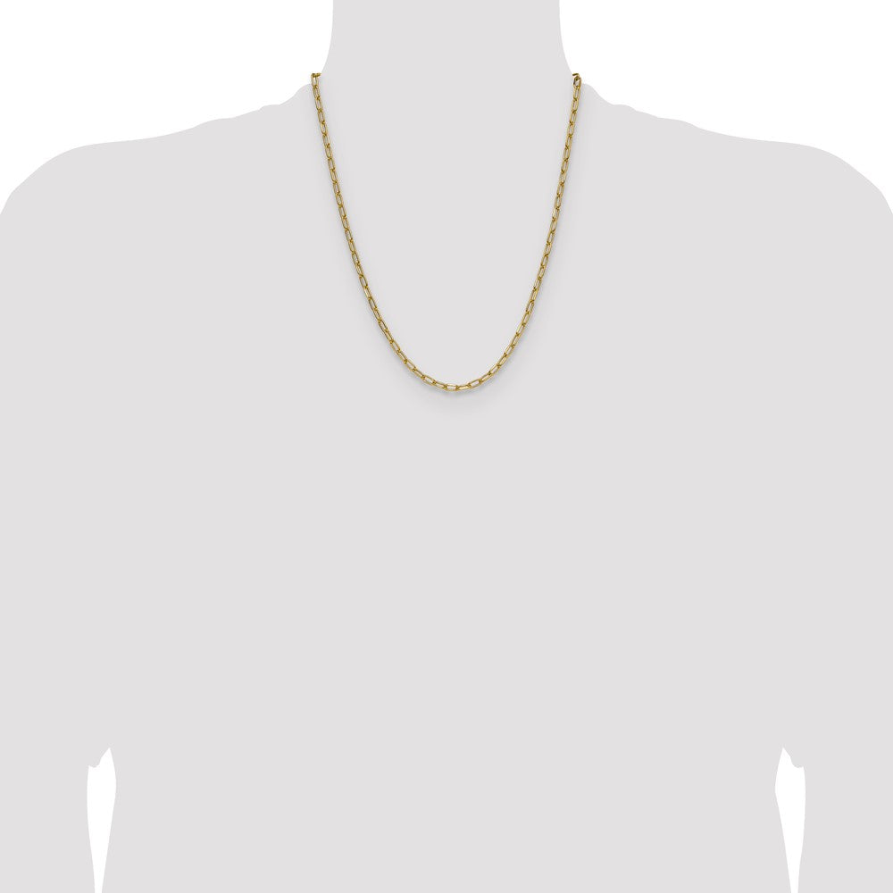 14k 3.7mm Semi-Solid Beveled Paperclip Chain (4.37 grams)