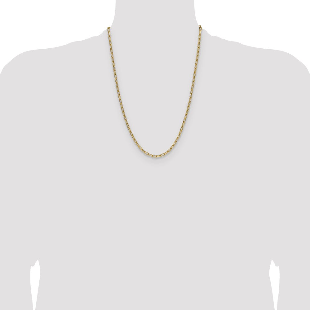 14k 3.7mm Semi-Solid Beveled Paperclip Chain (4.37 grams)