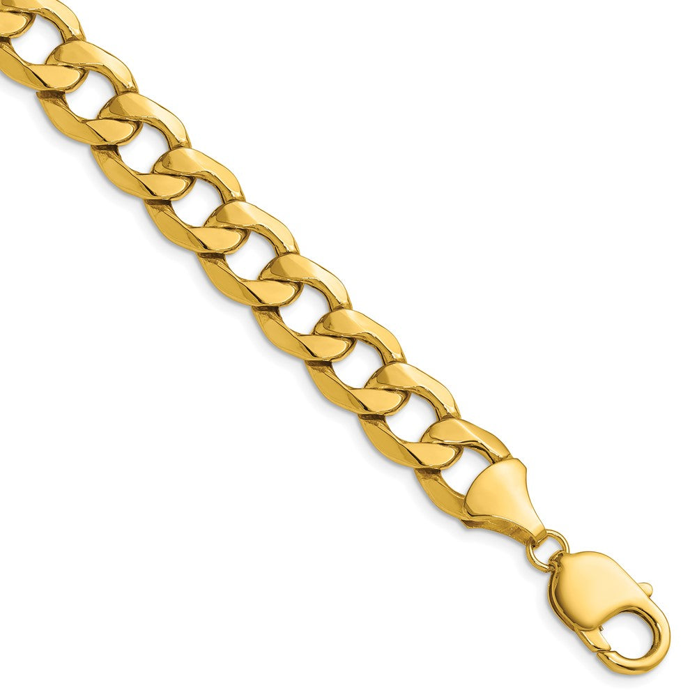 14k 11.3mm Semi-Solid Curb Chain Bracelet (15.81 grams)