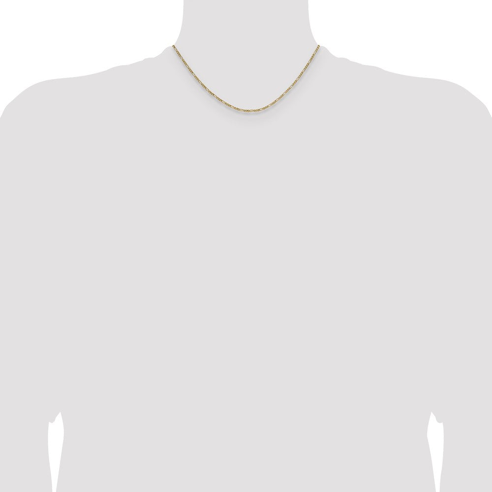 14k 1.9mm Semi-Solid Figaro Chain (1.46 grams)