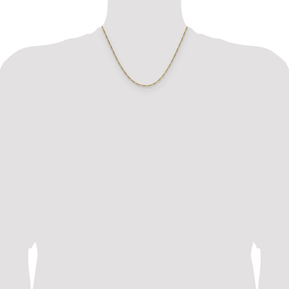 14k 1.9mm Semi-Solid Figaro Chain (1.46 grams)