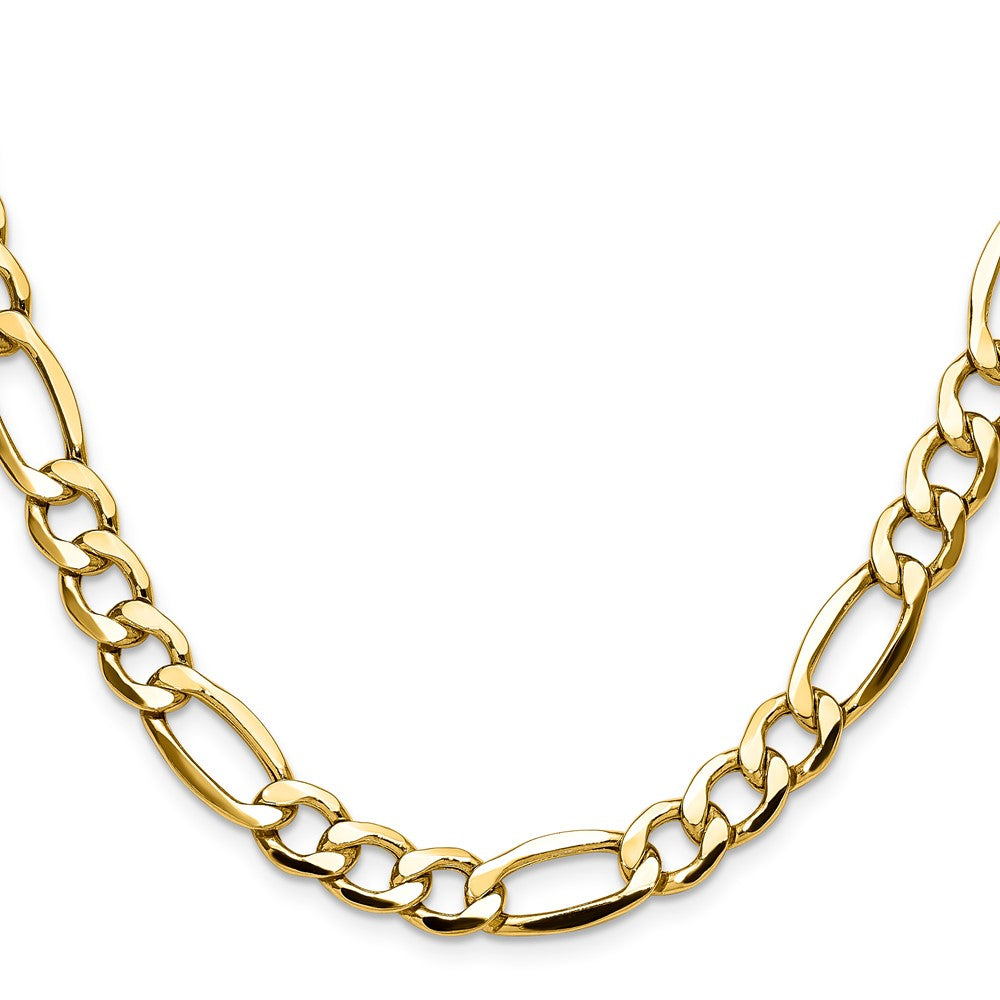 14k 9.4mm Semi-Solid Figaro Chain (23.54 grams)