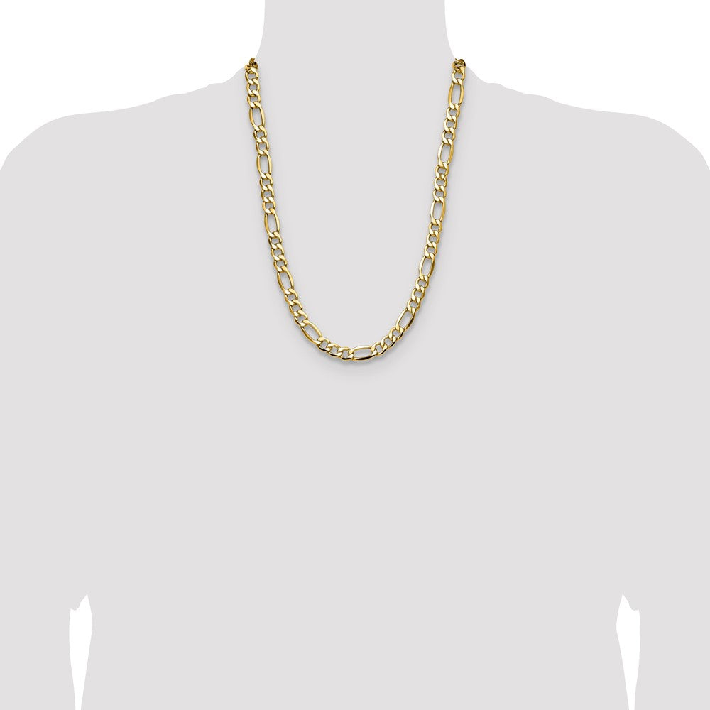 14k 9.4mm Semi-Solid Figaro Chain (23.54 grams)