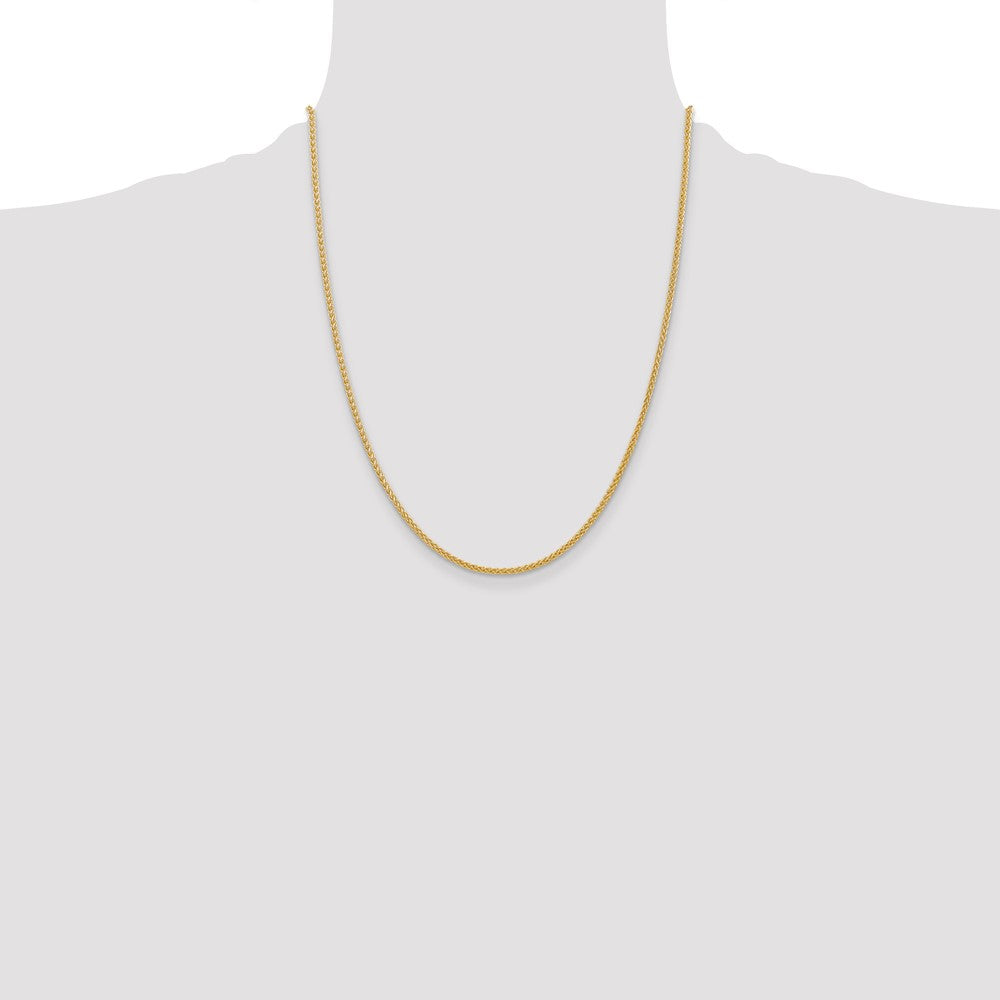 14k 2mm Semi-Solid Wheat Chain (3.06 grams)
