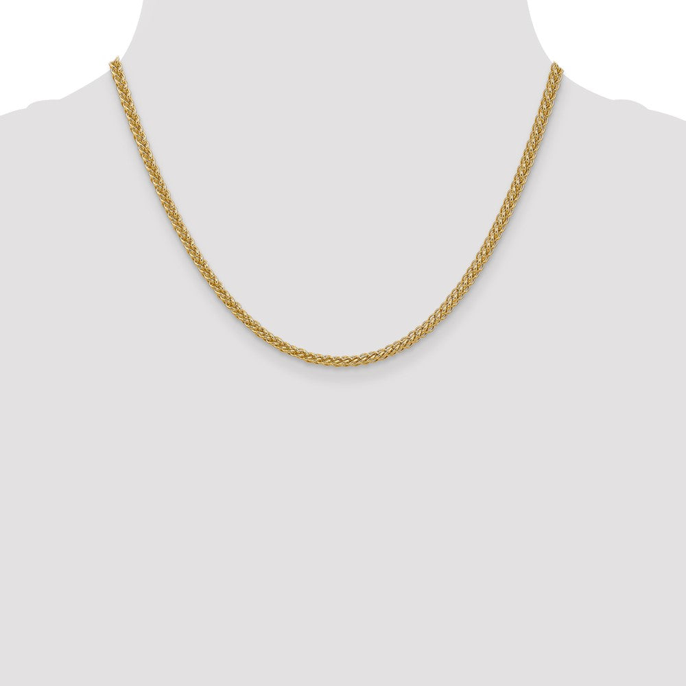 14k 2.6mm Semi-solid 3-Wire Wheat Chain (5.20 grams)