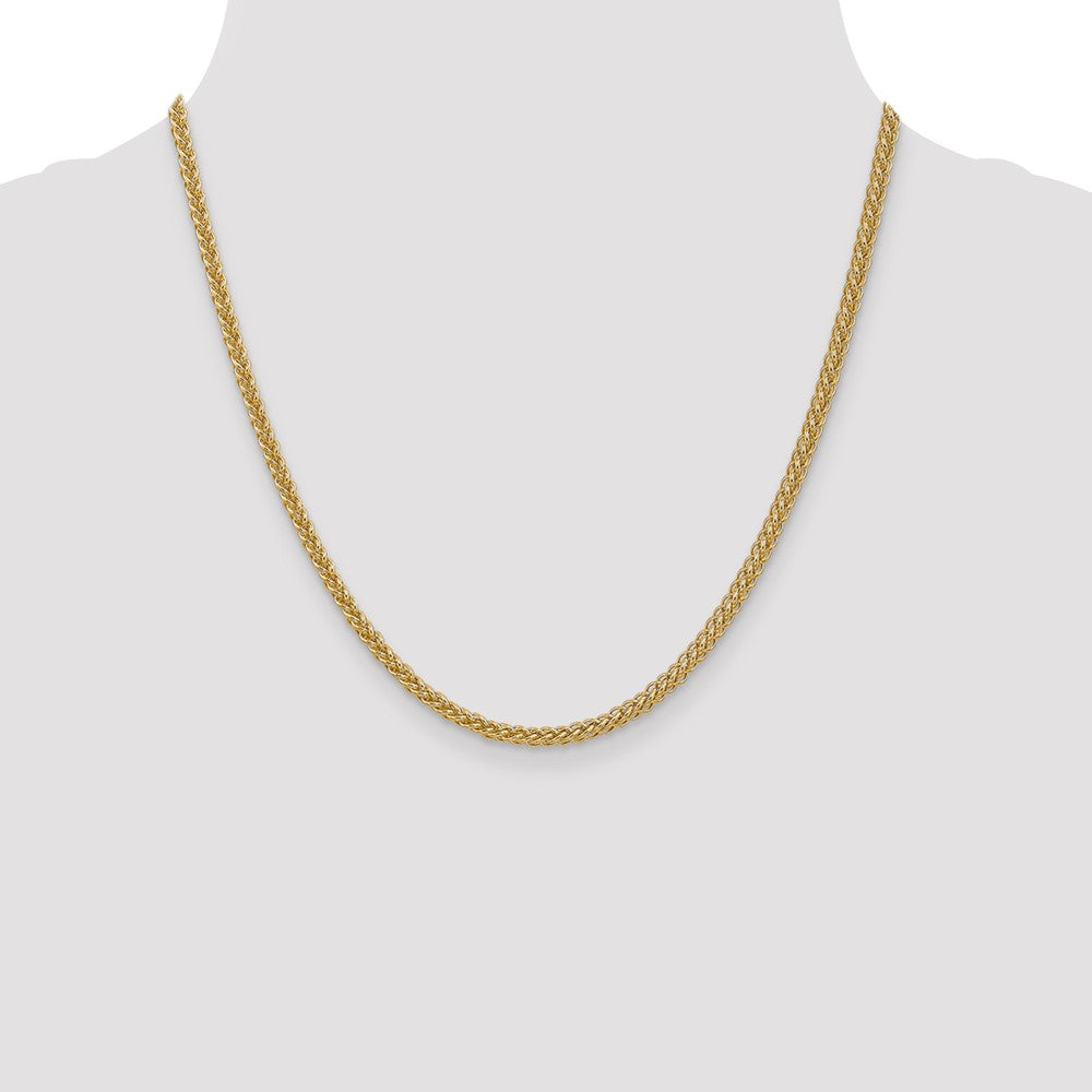 14k 2.6mm Semi-solid 3-Wire Wheat Chain (5.20 grams)