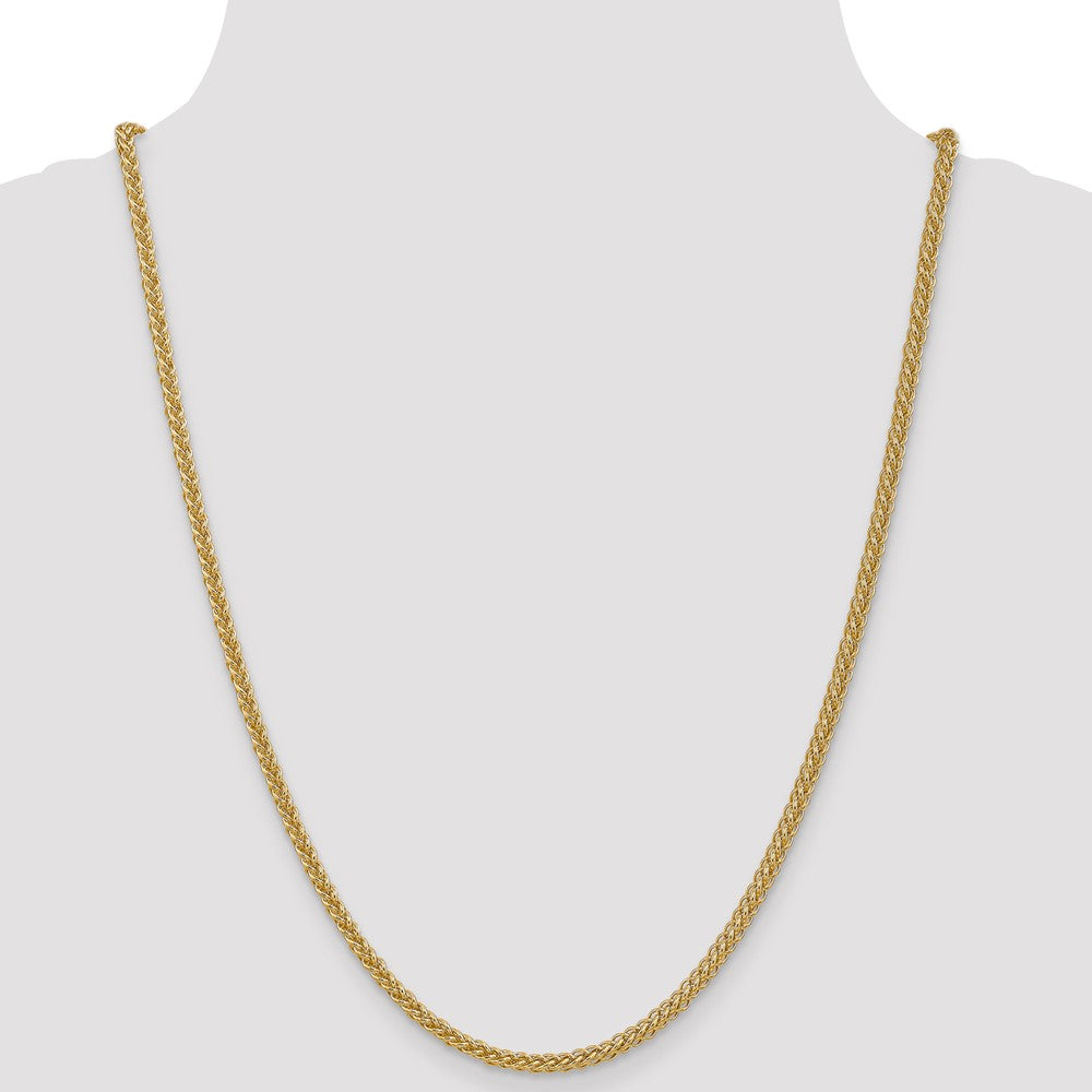 14k 2.6mm Semi-solid 3-Wire Wheat Chain (5.20 grams)