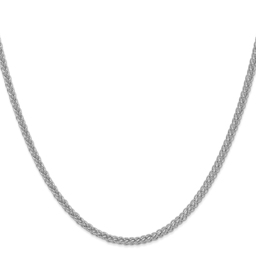 14k WG 2.6mm Semi-solid 3-Wire Wheat Chain (5.46 grams)