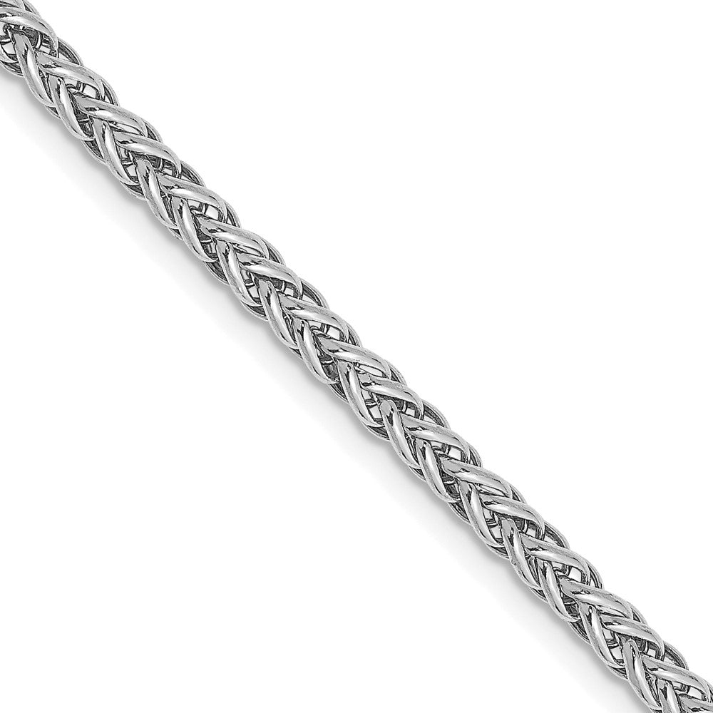 14k WG 2.6mm Semi-solid 3-Wire Wheat Chain (5.46 grams)