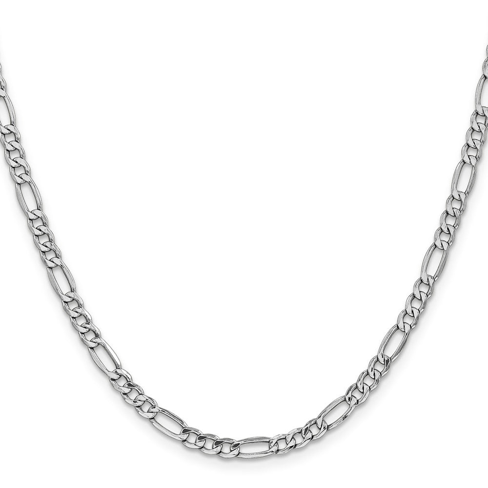 14k WG 4.4mm Semi-Solid Figaro Chain (4.59 grams)