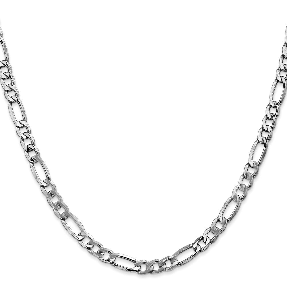 14k WG 5.75mm Semi-Solid Figaro Chain (6.73 grams)