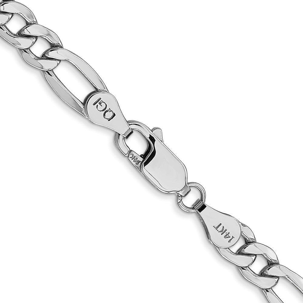 14k WG 5.75mm Semi-Solid Figaro Chain (6.73 grams)