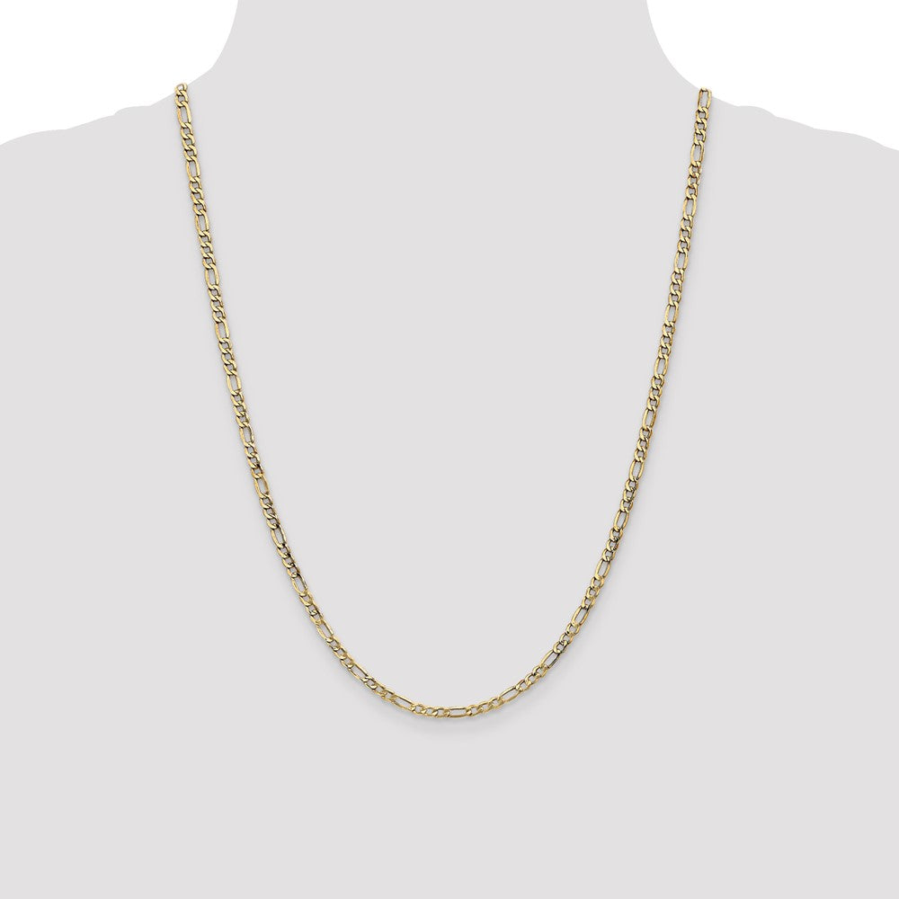 14k 3.5mm Semi-Solid Figaro Chain (3.14 grams)