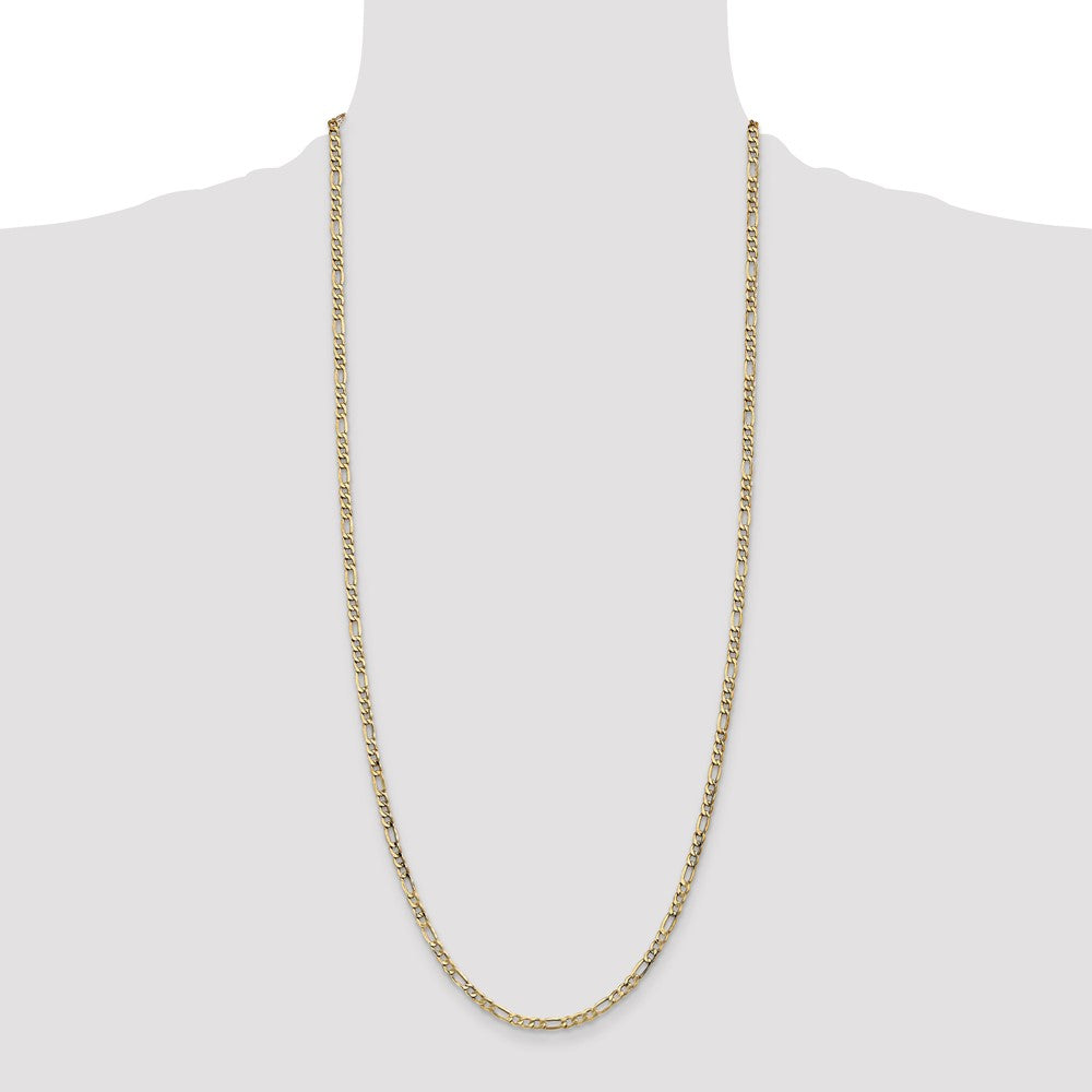14k 3.5mm Semi-Solid Figaro Chain (3.14 grams)