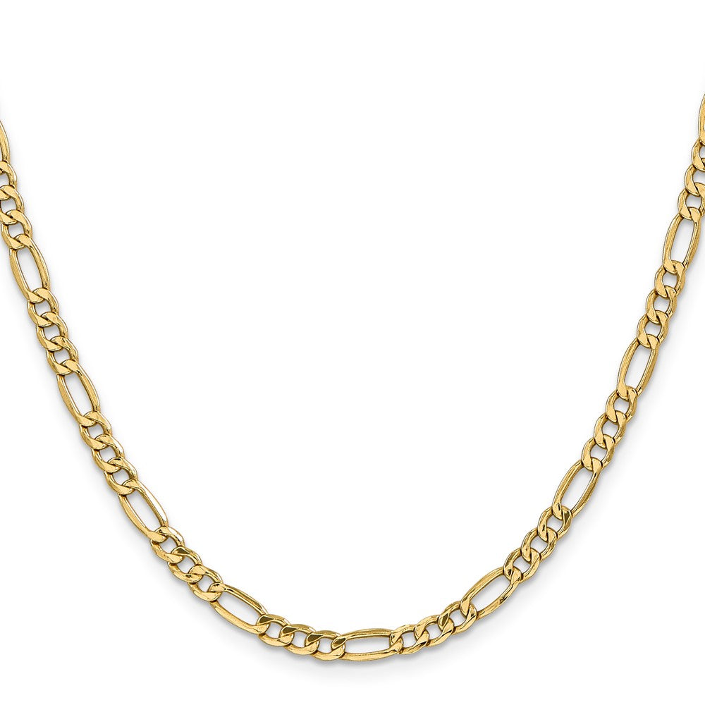 14k 4.2mm Semi-Solid Figaro Chain (4.92 grams)