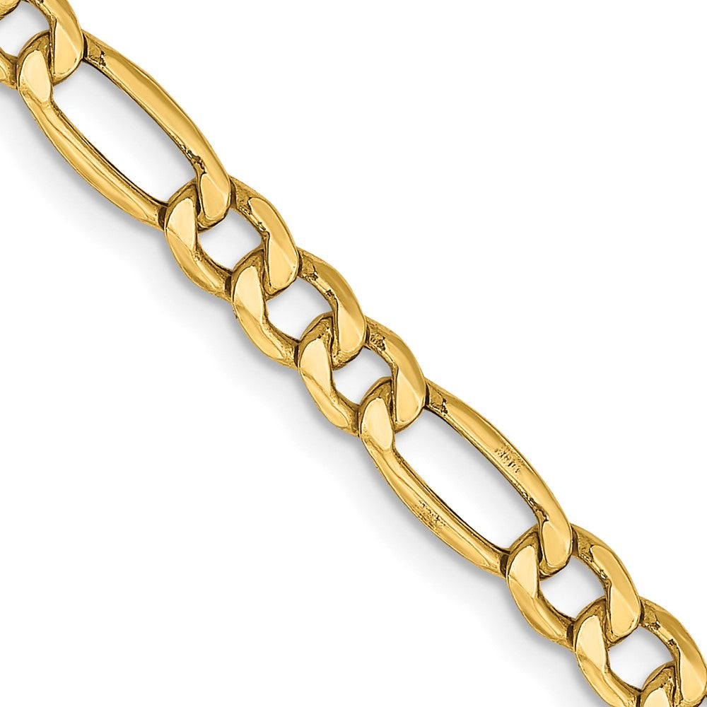 14k 4.2mm Semi-Solid Figaro Chain (4.92 grams)