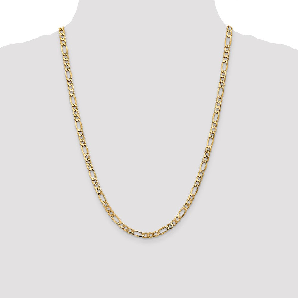 14k 5.75mm Semi-Solid Figaro Chain (7.06 grams)