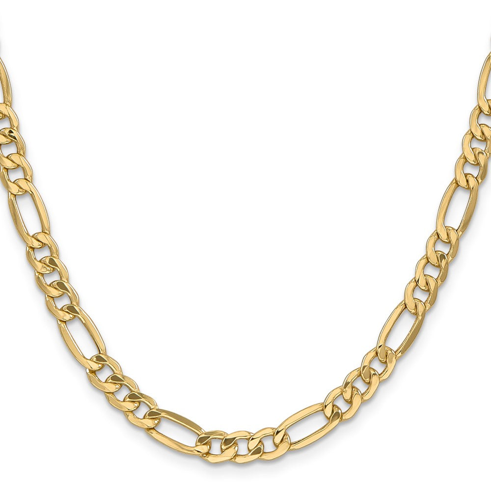 14k 6.25mm Semi-Solid Figaro Chain (10.38 grams)
