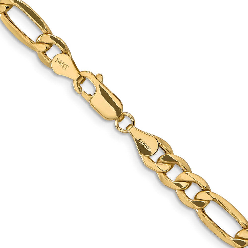 14k 6.25mm Semi-Solid Figaro Chain (10.38 grams)