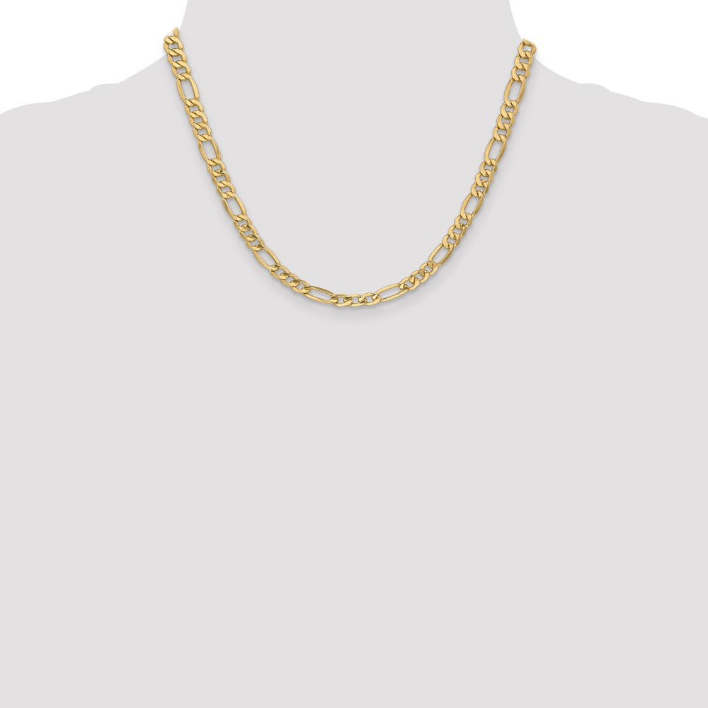 14k 6.25mm Semi-Solid Figaro Chain (10.38 grams)