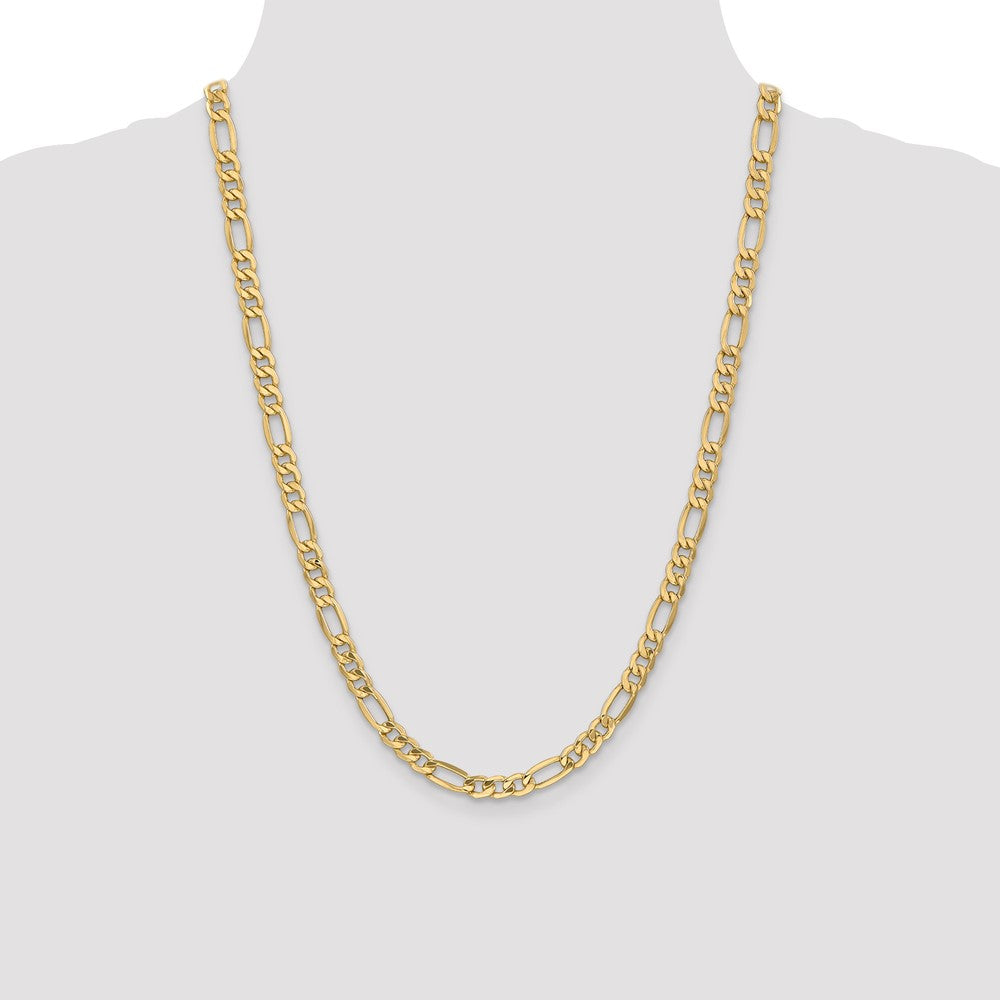 14k 6.25mm Semi-Solid Figaro Chain (10.38 grams)